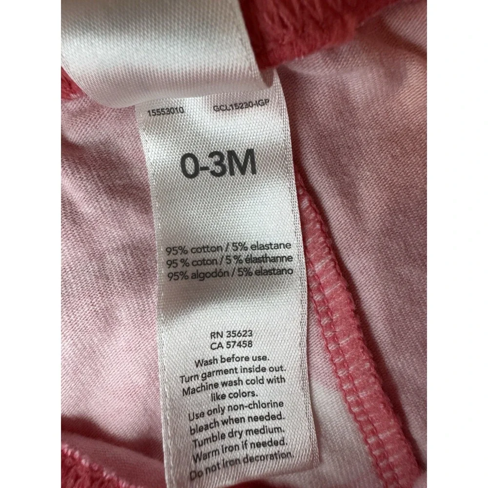 Baby GIRL Carter's Gray OWL Shirt & Pink Peach Pants 0-3 Months 2 Pc Lot Soft‎